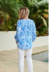 KEYHOLE TOP - blue pais
